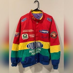 Men’s Vintage 90’s Jeff Hamilton Jeff Gordon DuPont Racing Jacket Size Medium